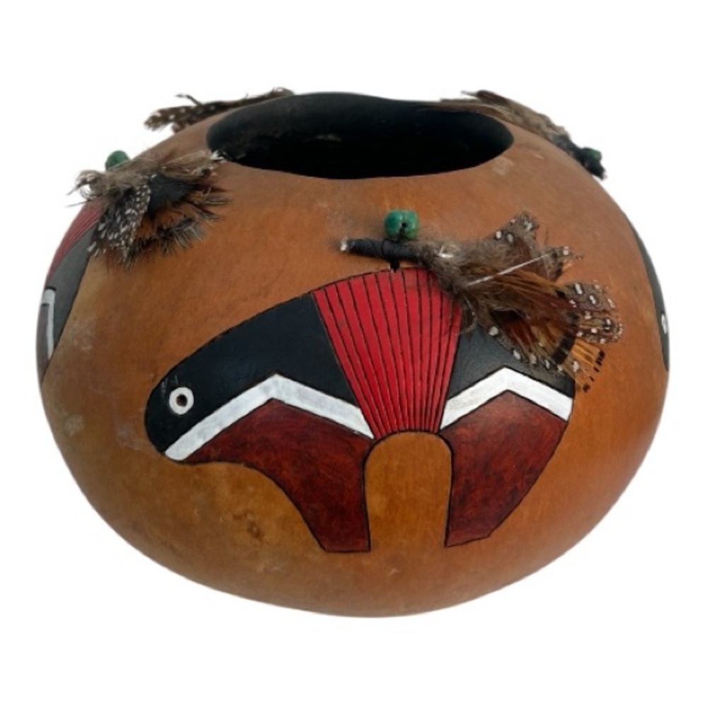 DENISE MEYERS "Fetish Bear" Gourd
Signed and dated 2001
